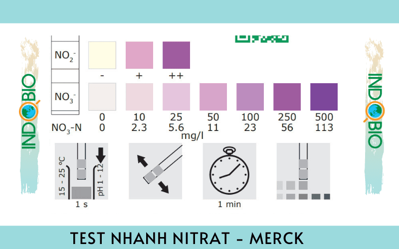 Cách đo NO3 trong nước với bộ test nhanh Nitrat 1100200001 Merck thang đo 10-500 ppm